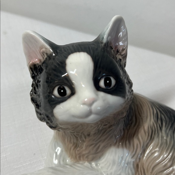 Zillermalher Vintage Porcelain Figurine Figure Cat Siamese Statue Marked - Picture 4 of 5